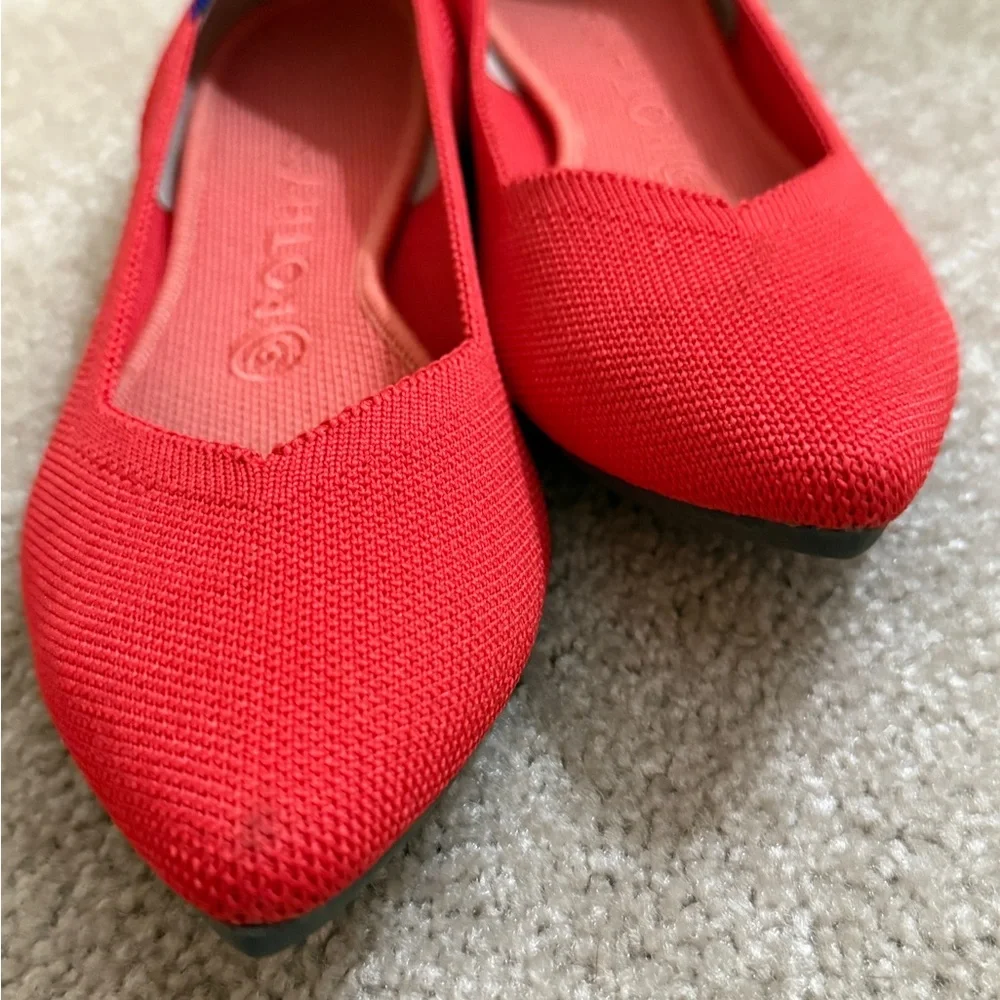 Rothy's Women's The Point Red Flats - Picture 12 of 13